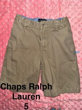 Chaps Boys' Khaki Flat-Front Cotton Shorts - Khaki